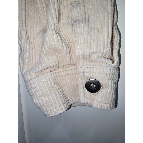 Zara Beige Ribbed Corduroy Shacket – Size Medium - Picture 12 of 16